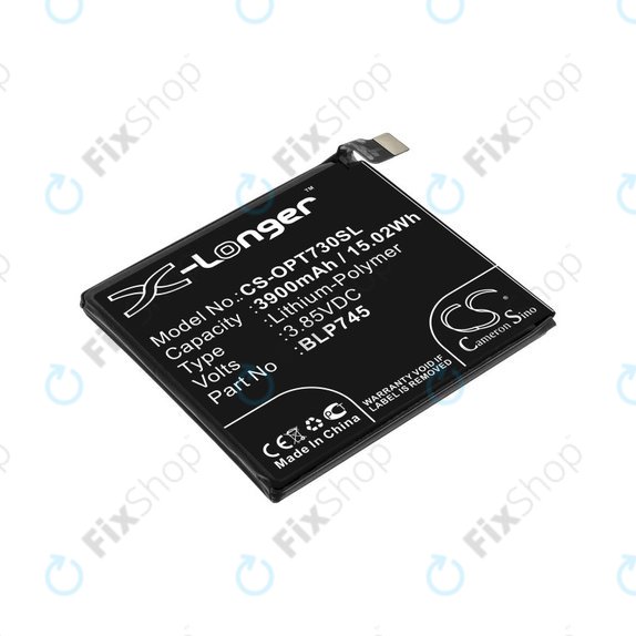 Batteria per OnePlus 7T Pro, 3900mAh, Li-Pol, 3.85 V, BLP745, HQ