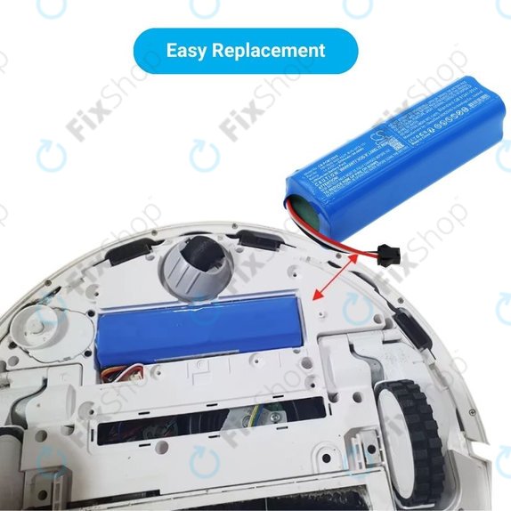 Batteria per Xiaomi Roidmi EVE Plus, Viomi, Lydsto, Proscenic, Tefal, NR18650 M26-4S2P, SUN-INTE-181, H18650CH-4S2P, Li-Ion, 6700mAh, 14.4V, HQ
