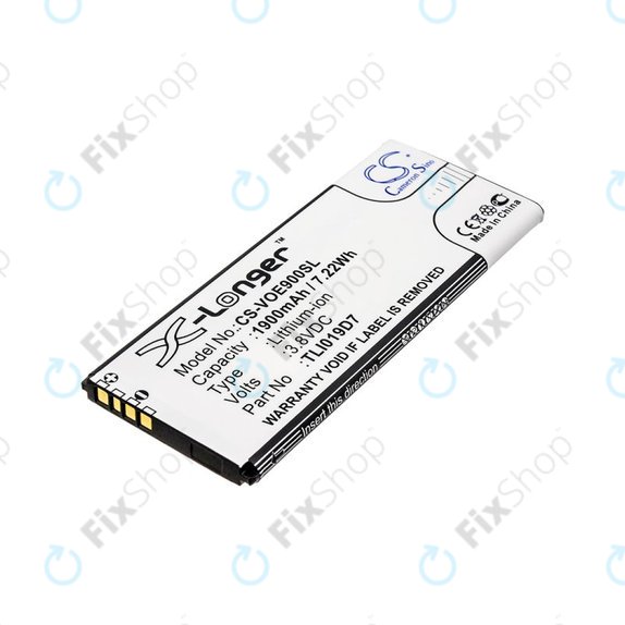 Batteria per Alcatel 1 Dual Sim, TCL 5033, Vodafone VFD, Telstra, TLI019D7, Li-Ion, 3.8V, 1900mAh, HQ