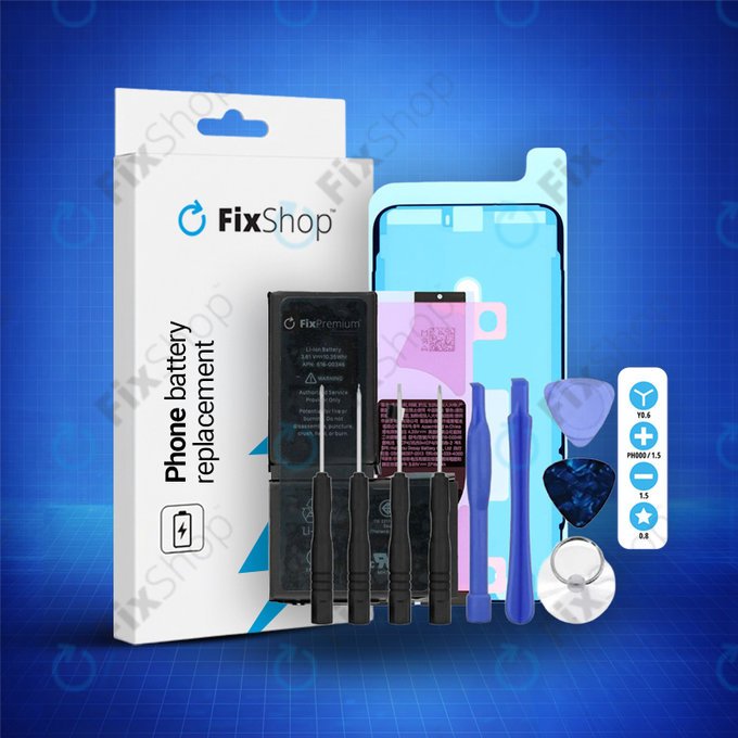 Batteria per iPhone X, 2716mAh, Adesivo, Attrezzi, FixPremium