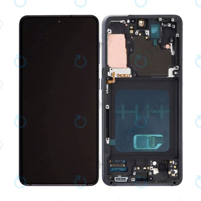 Schermo per Samsung S21 G991B, Phantom Gray, Vetro touch con cornice