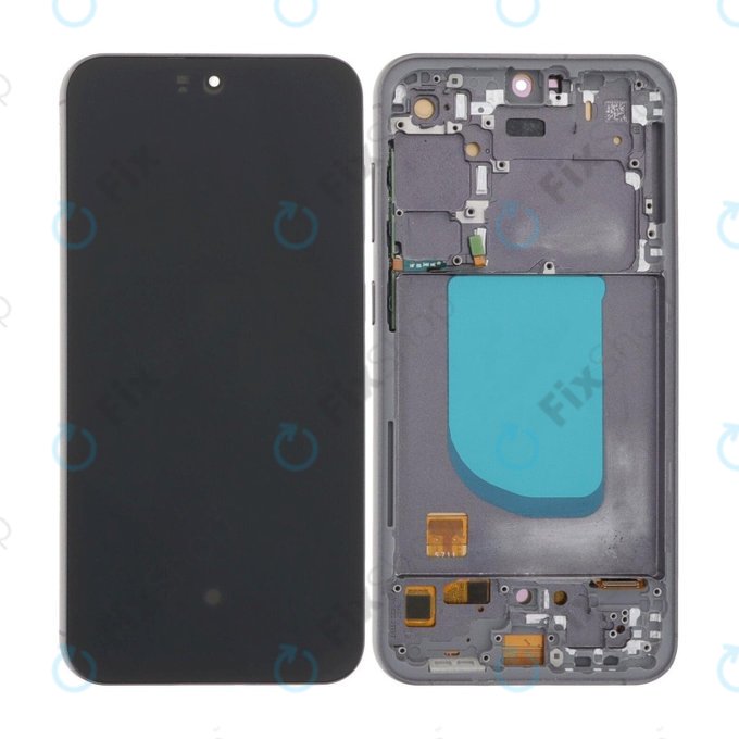 Schermo OLED per Samsung S23 FE S711B, Graphite, Vetro touch con cornice