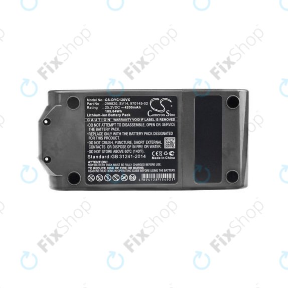 Batteria per Dyson V11, 299820, SV14, 970145-02, Li-Ion, 4200mAh, 25.2V, HQ