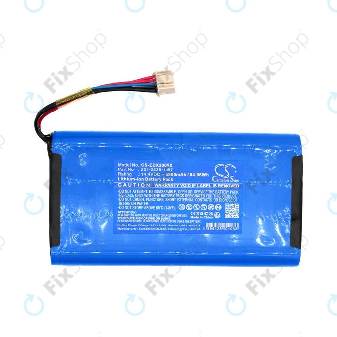 Batteria per Ecovacs Deebot X2 Omni, 201-2228-1457, Li-Ion, 5900mAh, 14.4V, HQ