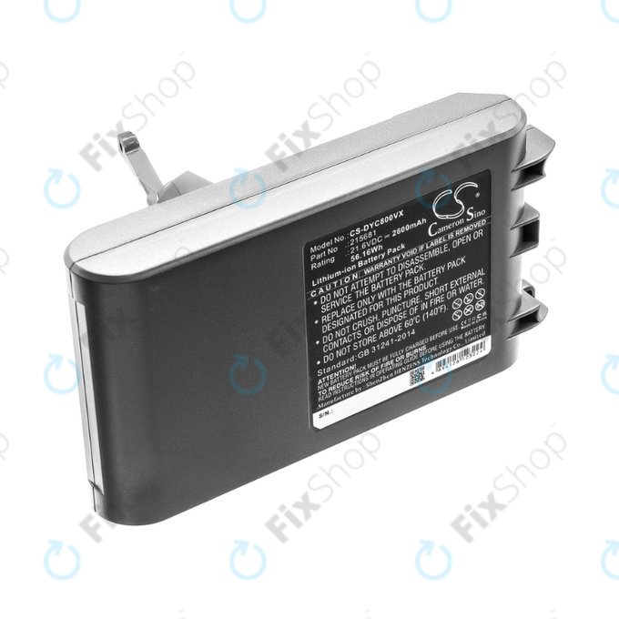 Batteria per Dyson V8, 215681, PM8-US-HFB1497A, Li-Ion, 2600mAh, 21.6V, HQ