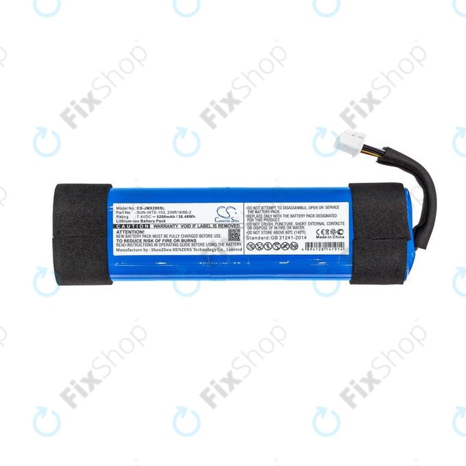 Batteria per JBL Xtreme 2, SUN-INTE-103, Li-Ion, 5200mAh, 7.4V, HQ