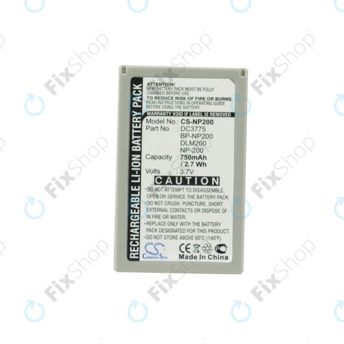 Batteria per Minolta DiMAGE X, Xi, Xt, Xt Biz, Xg, NP-200, Li-Ion, 750mAh, 3.7V, HQ
