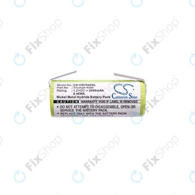 Batteria per Oral-B Triumph 4000, 3761, Ni-MH, 2000mAh, 1.2V, HQ
