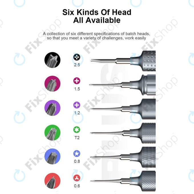Set cacciaviti Torx, Tri-Point e a croce 6 pz, Mechanic KING KONG+