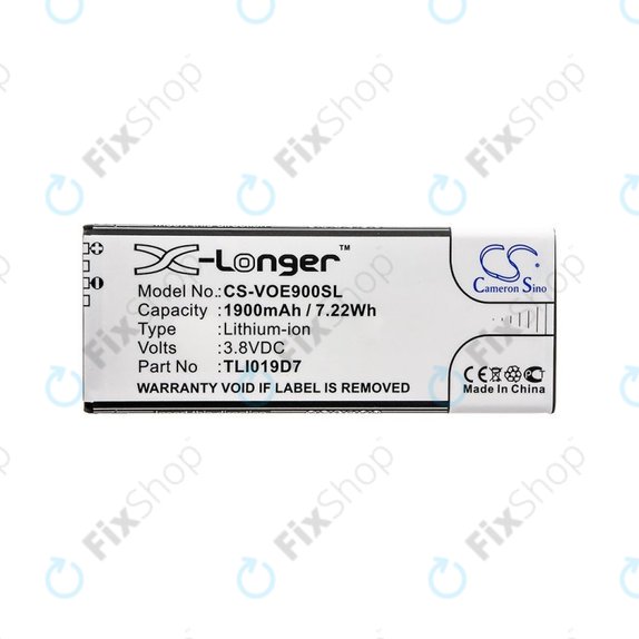 Batteria per Alcatel 1 Dual Sim, TCL 5033, Vodafone VFD, Telstra, TLI019D7, Li-Ion, 3.8V, 1900mAh, HQ
