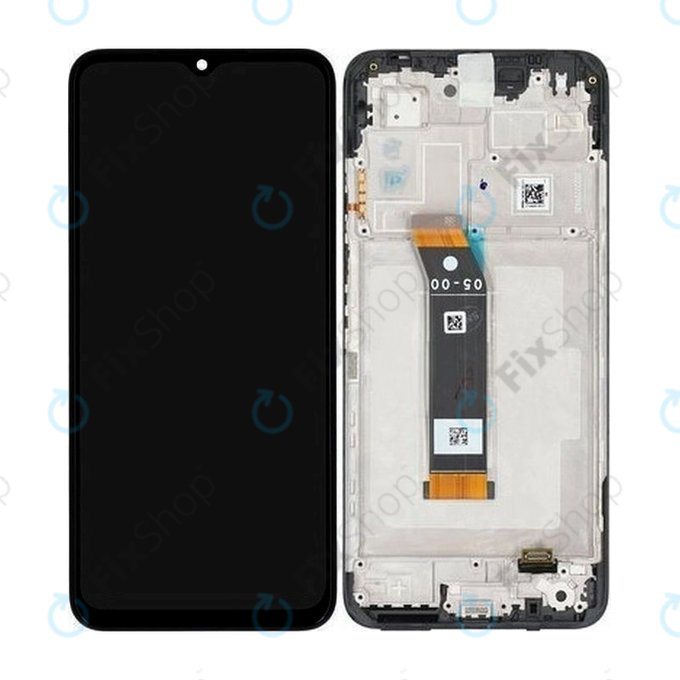 Schermo per Xiaomi Poco M5, Redmi 10 5G, Black, Vetro touch con cornice, 560001L19C00, Genuine Service Pack