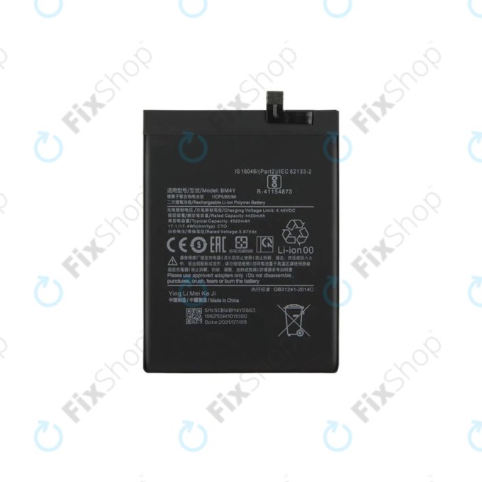 Batteria per Xiaomi Mi 11i, Poco F3, BM4Y, 4520mAh