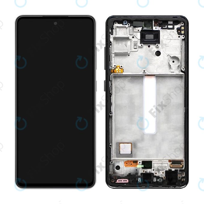 Schermo per Samsung A52 4G A525F, Awesome Black, Vetro touch con cornice