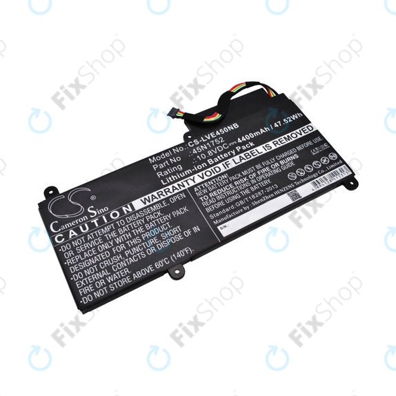 Batteria per Lenovo ThinkPad E450, E455, E460, E465, T470p, ThinkPad Edge E450 i7, 45N1752, Li-Ion, 4400mAh, 10.8V, HQ