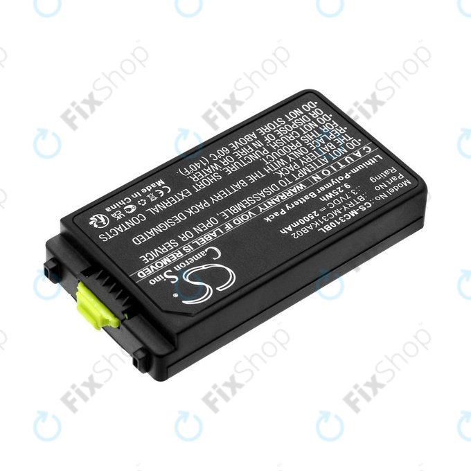 Batteria per Symbol, Zebra MC3100, MC3190, BTRY-MC31KAB02, Li-Pol, 2500mAh, 3.7V, HQ