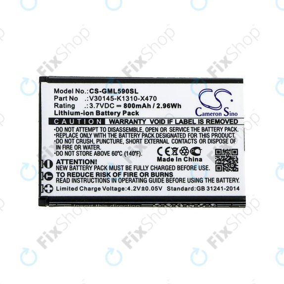 Batteria per Saiet Lumina, Ready, Single, Brondi Amico Favoloso, Gigaset GI390, 590, V30145-K1310-X470, Li-Ion, 3.7V, 800mAh, HQ