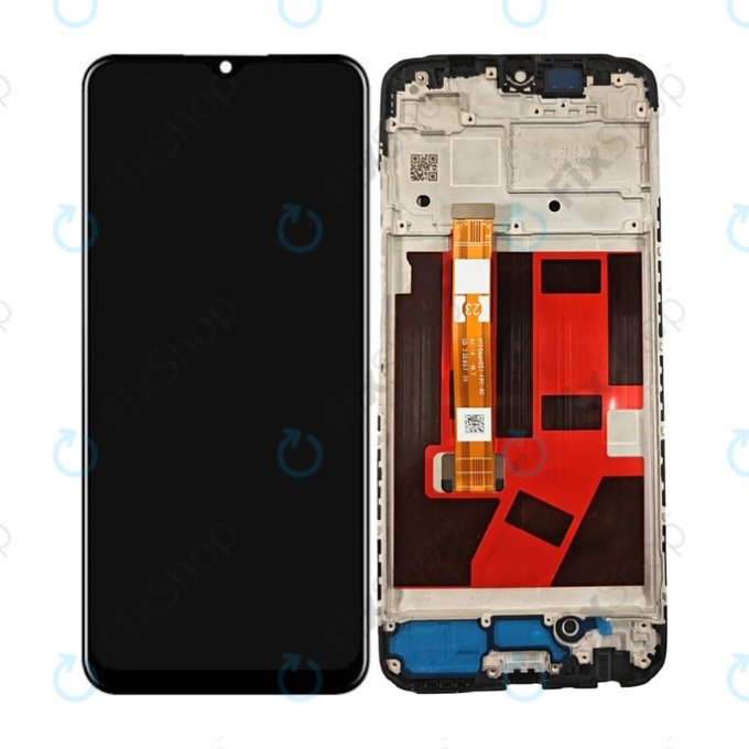 Schermo per Oppo A38 CPH2579, Glowing Black, Vetro touch con cornice