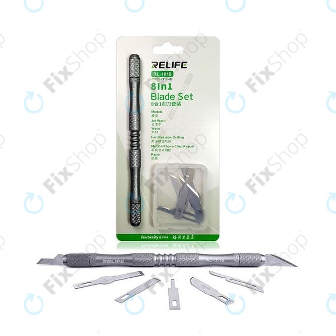 Set coltelli con lame per rimozione colla CPU 8 in 1, Relife RL-101B