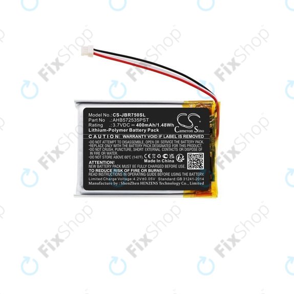 Batteria per Jabra Evolve 75, AHB572535PST, Li-Pol, 3.7V, 400mAh, HQ