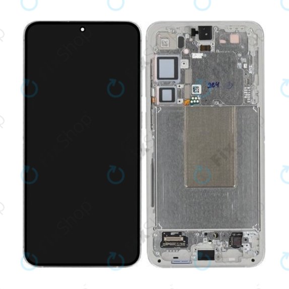 Schermo per Samsung S24 Plus S926B, Marble Grey, Vetro touch con cornice, GH82-33410B, Genuine Service Pack