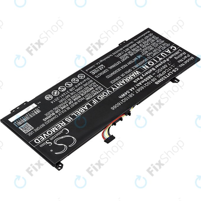Batteria per Lenovo Air 14, Flex 6, Ideapad 530, Yoga 530, L17C4PB0, Li-Pol, 5800mAh, 7.68V, HQ