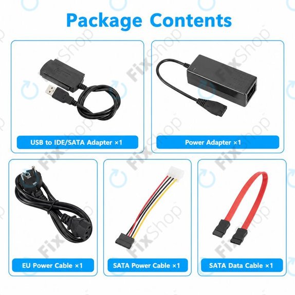 Adattatore USB 2.0 a IDE / SATA per HDD/SSD da 2,5" e 3,5", con alimentatore EU