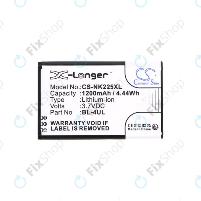Batteria per Nokia 3310 (2017), 1200mAh, Li-Ion, 3.7 V, BL-4UL, HQ