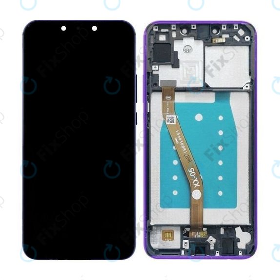 Schermo per Huawei P Smart Plus (Nova 3i), Iris Purple, Vetro touch con cornice