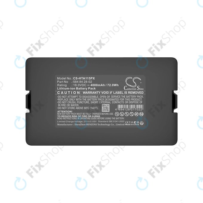 Batteria per Flymo Easilife 200, Gardena Automower 310, Husqvarna Automower 315X, Li-Ion, 18.0V, 584 84 28-02, 4000mAh, HQ
