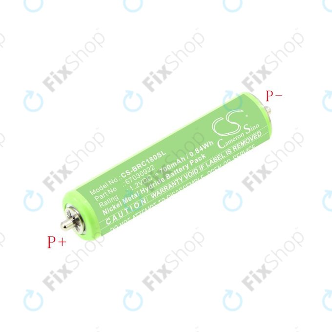 Batteria per Braun 1000, 180, 2000, 3000, 4735, 5411, Cruzer1, Cruzer Z20, 67030922, Ni-MH, 700mAh, 1.2V, HQ