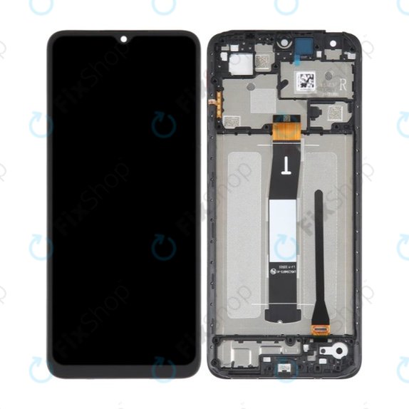 Schermo per Xiaomi Redmi 12C 22120RN86G 22126RN91Y, Black, Vetro touch con cornice