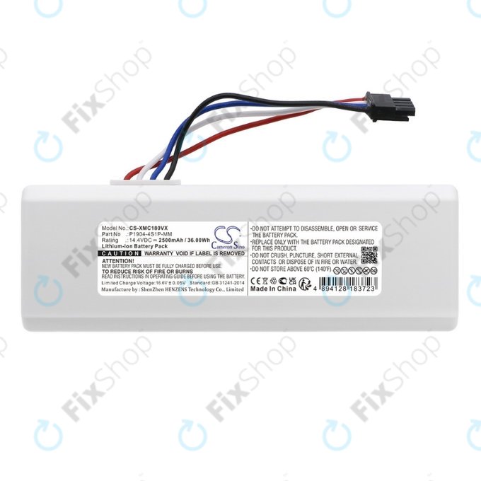Batteria per Xiaomi Dreame MC1808, RobGoldck 1C, P1904-4S1P-mm, Li-Ion, 2500mAh, 14.4V, HQ