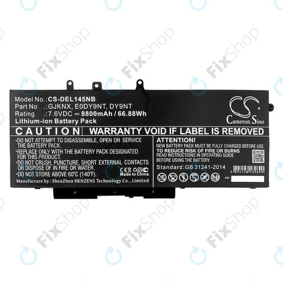 Batteria per Dell Latitude 14 5490, Latitude 14 5491, 00JWGP, Li-Ion, 8800mAh, 7.6V, HQ