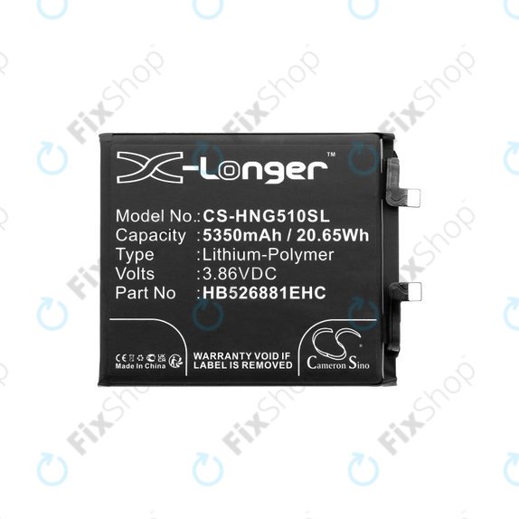 Batteria per Honor Magic 5 Pro, HB526881EHC, Li-Pol, 3.86V, 5350mAh, HQ
