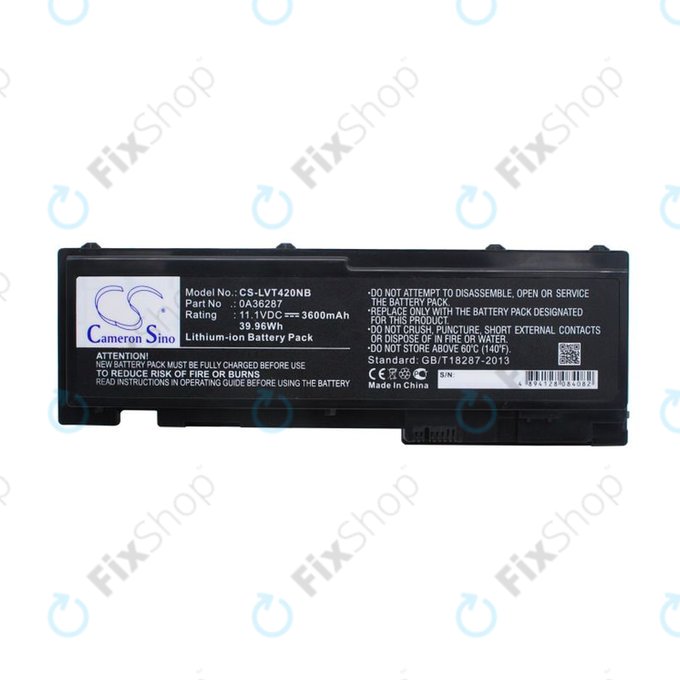 Batteria per Lenovo Thinkpad T420s, T420si, 0A36287, Li-Ion, 3600mAh, 11.1V, HQ