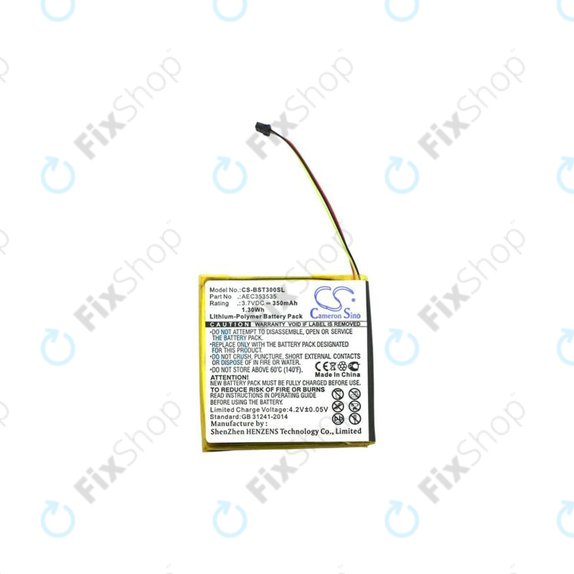 Batteria per Beats Solo 2.0, 3.0, AEC353535, 350mAh, HQ