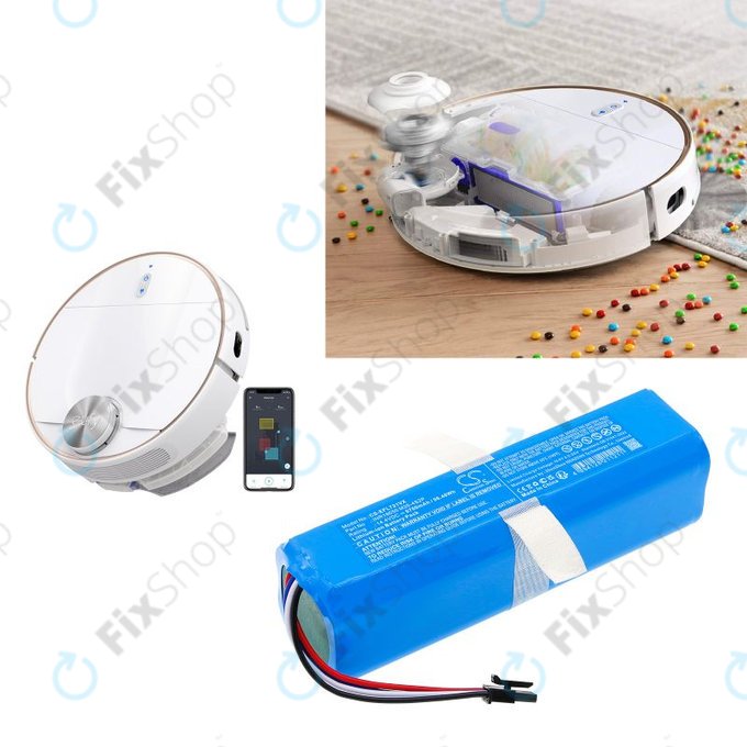 Batteria per 360 S6 Pro, S9 X90 X95 Eufy Robovac L70 Hybrid INR18650M26-4S2P, Li-Ion, 6700mAh, 14.4V, HQ