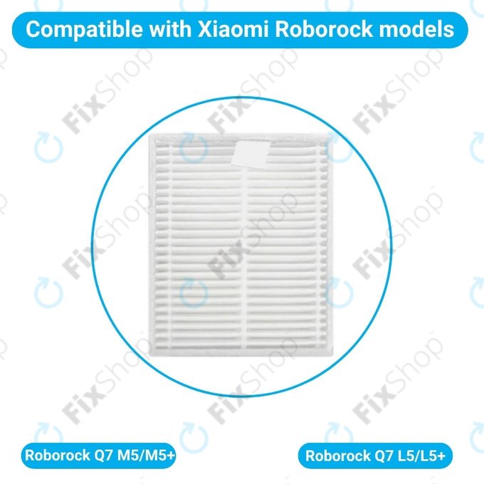 Filtro polvere, 2 pz. per Xiaomi Roborock Q7 M5, Q7 M5+, Q7 L5, Q7 L5+