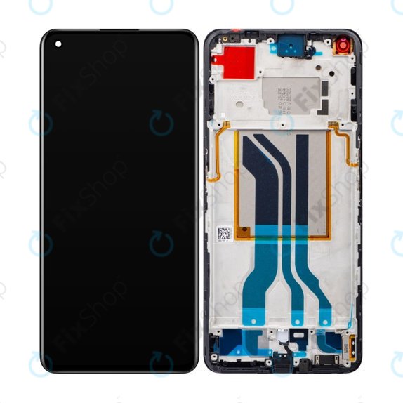 Schermo OLED per Realme GT 2 5G RMX3310 RMX3312, Steel Black, Vetro touch con cornice