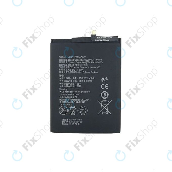 Batteria per Huawei Honor 8 Pro DUK-L09, HB376994ECW, 4000mAh