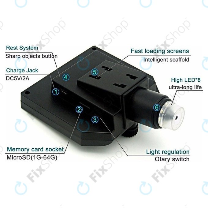 Microscopio digitale / fotocamera / lente d’ingrandimento portatile Wi-Fi (1080p)