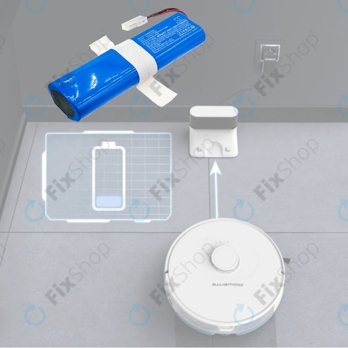 Batteria per Rowenta X-PLORER S75s, S75s+, SS-2230002528, Li-Ion, 2600mAh, 14.4V, HQ