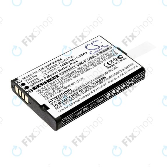 Batteria per Flysky FA605, FS-GT2B, FS-I10, FS-BA800, Li-Pol, 1600mAh, 3.7V, HQ