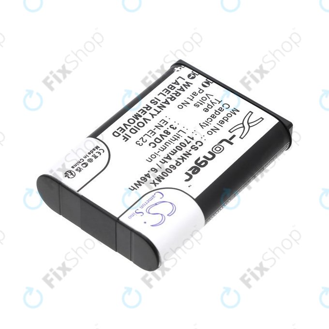 Batteria per Nikon Coolpix, EN-EL23, Li-Ion, 1700mAh, 3.8V, HQ
