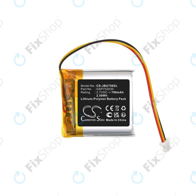 Batteria per JBL Tune 750, GSP753030, Li-Pol, 3.7V, 700mAh, HQ