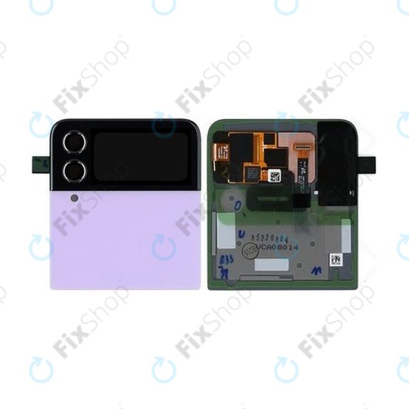 Schermo per Samsung Z Flip 4 F721B, Bora Purple, Vetro touch con cornice, External, GH97-27947B, Genuine Service Pack