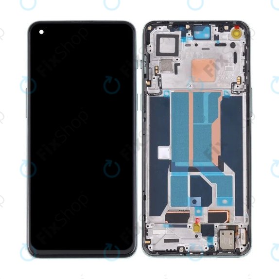 Schermo OLED per OnePlus Nord 2 5G, Green Woods, Vetro touch con cornice