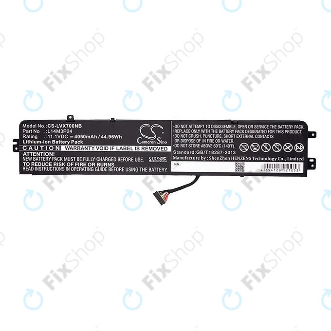 Batteria per Lenovo Ideapad 700, Legion Y520, R720, L14M3P24, Li-Ion, 4050mAh, 11.1V, HQ