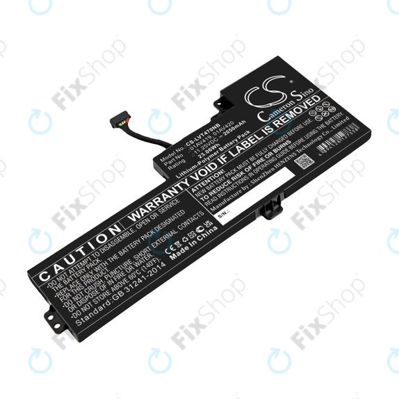 Batteria per Lenovo Thinkpad A285, T470, T480, 01AV419, Li-Pol, 2050mAh, 11.25V, HQ