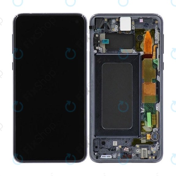 Schermo per Samsung S10e G970F, Prism Black, Vetro touch con cornice